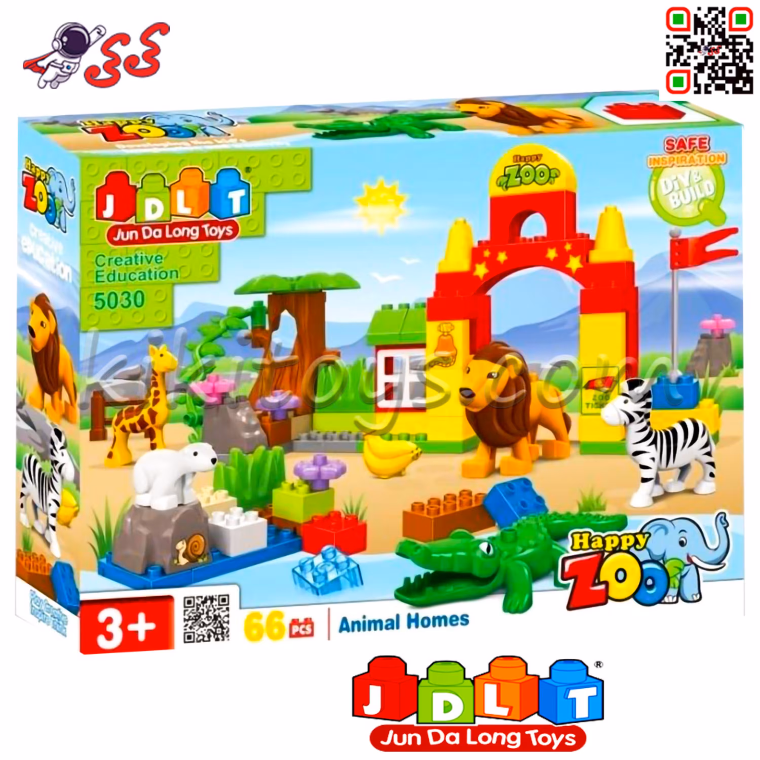 لگو پارک حیوانات  اسباب بازی کودک  قطعه درشت JDLT 5030