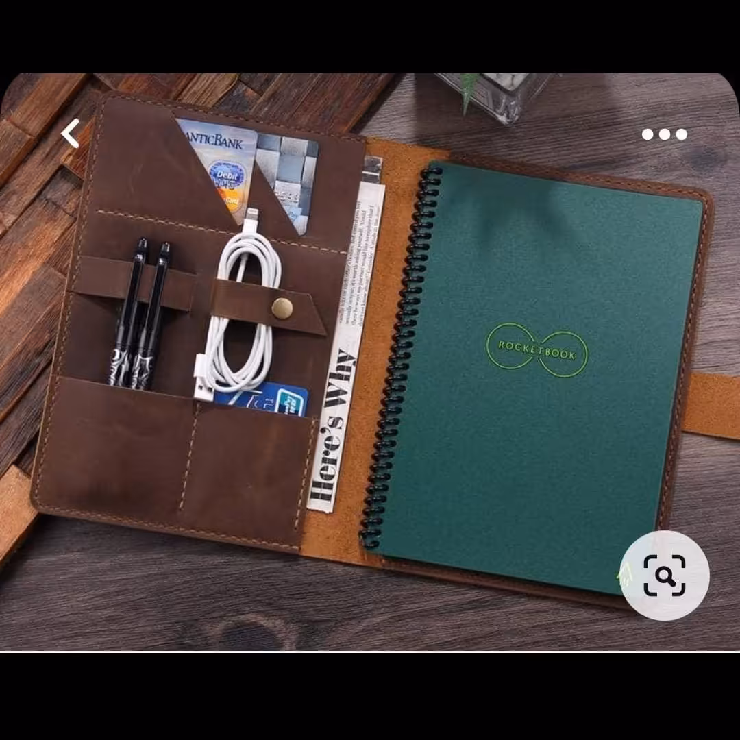 کیف کلاسوری تبلت دستدوز چرم طبیعی