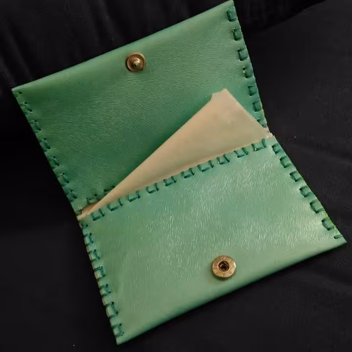 جا دستمال کاغذی جیبی چرم دست دوز