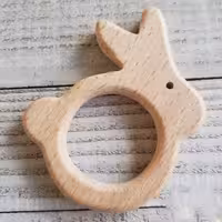 دندونی چوبی نوزاد طرح خرگوش