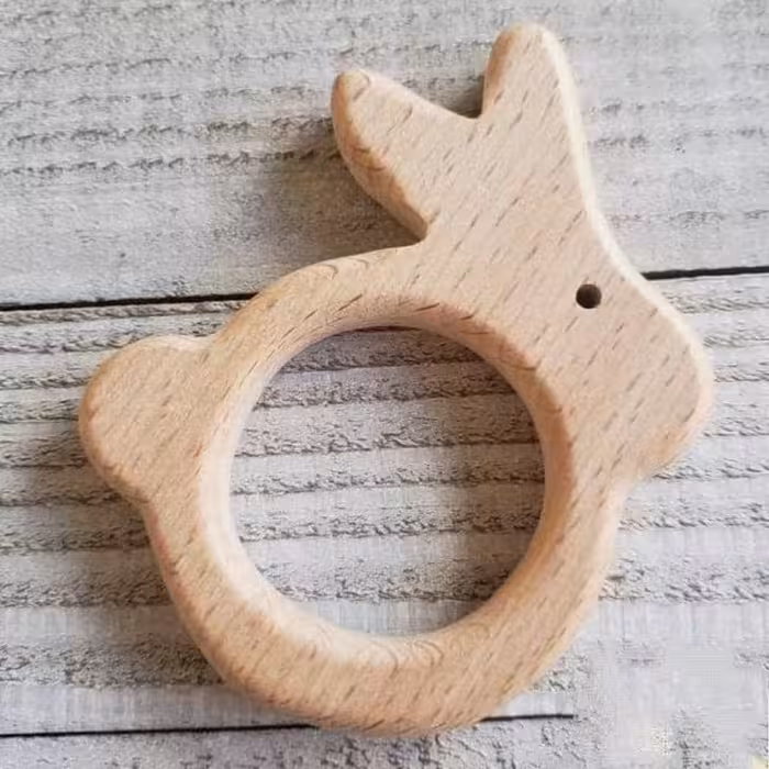 دندونی چوبی نوزاد طرح خرگوش