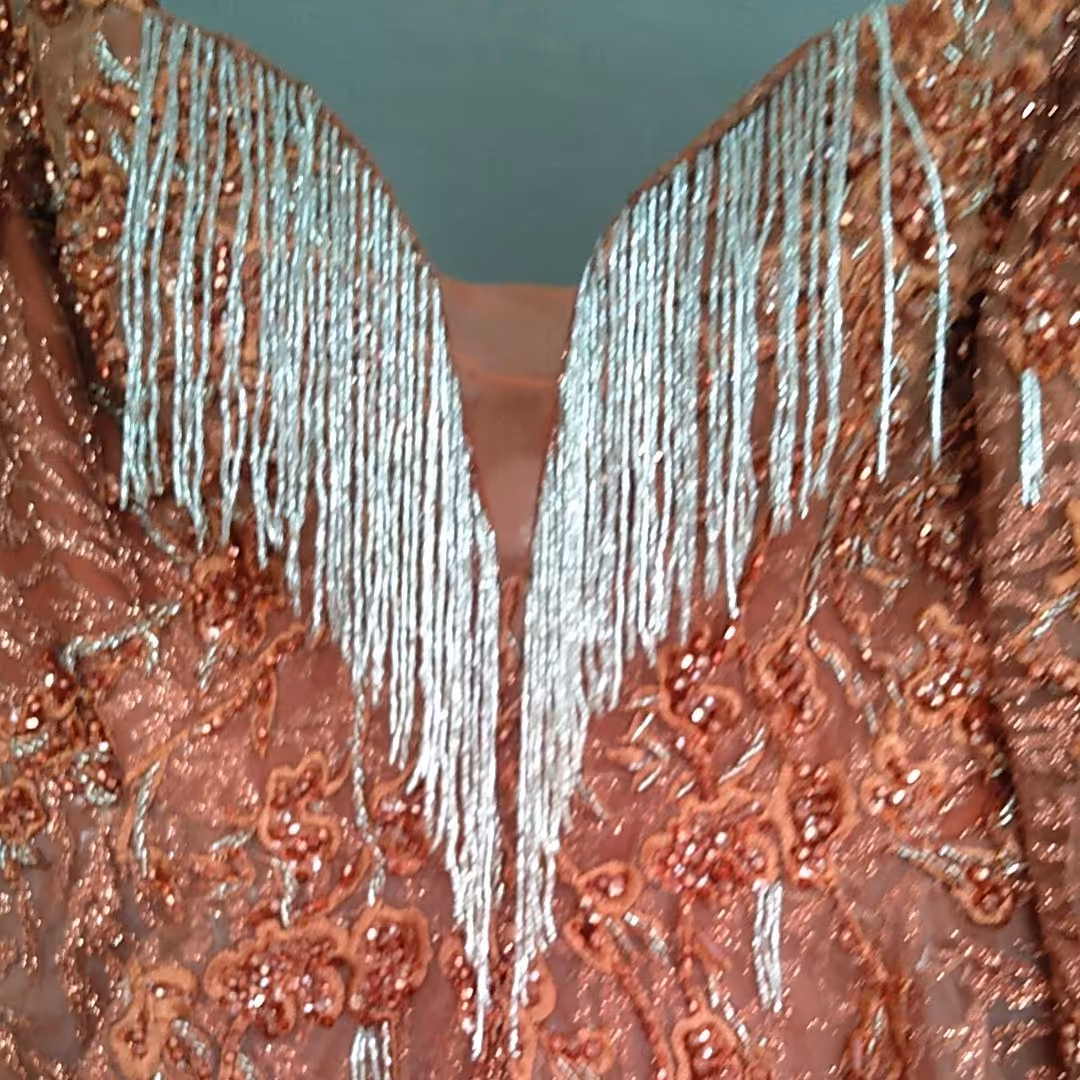 ریسه 15 سانتی برا یقه لباس مجلسی با متریال اصل و درجه یک