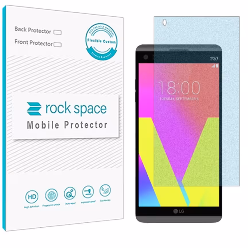  گلس نانو مات بلوکات (ضد اشعه آبی) و ضد ضربه ال جی V20 برند راک اسپیس   