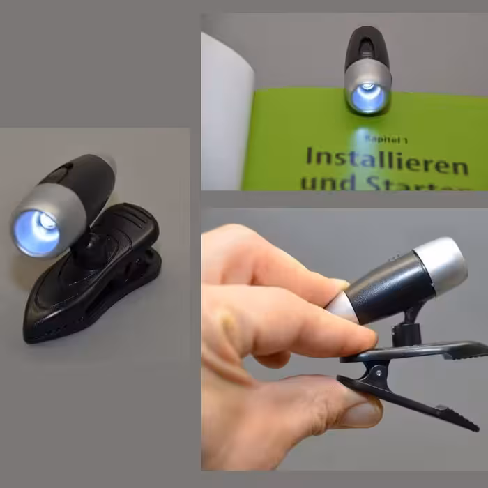 چراغ مطالعه گیره دار یک عددی در رنگ مختلف