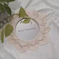 قاب آینه مکرومه بافی 