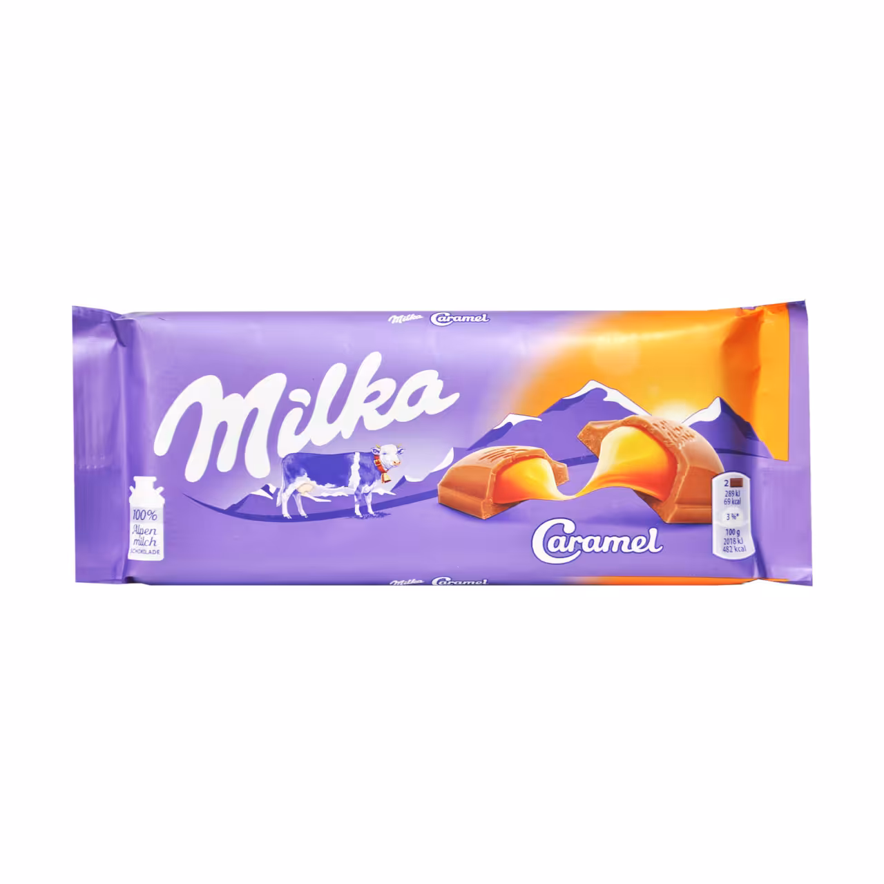 شکلات مغز کاراملی 100 گرم میلکا - milka