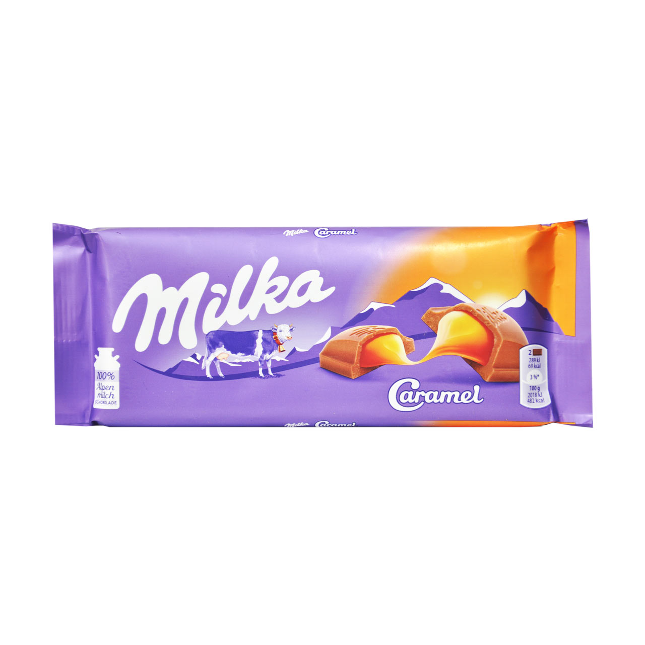 شکلات مغز کاراملی 100 گرم میلکا - milka