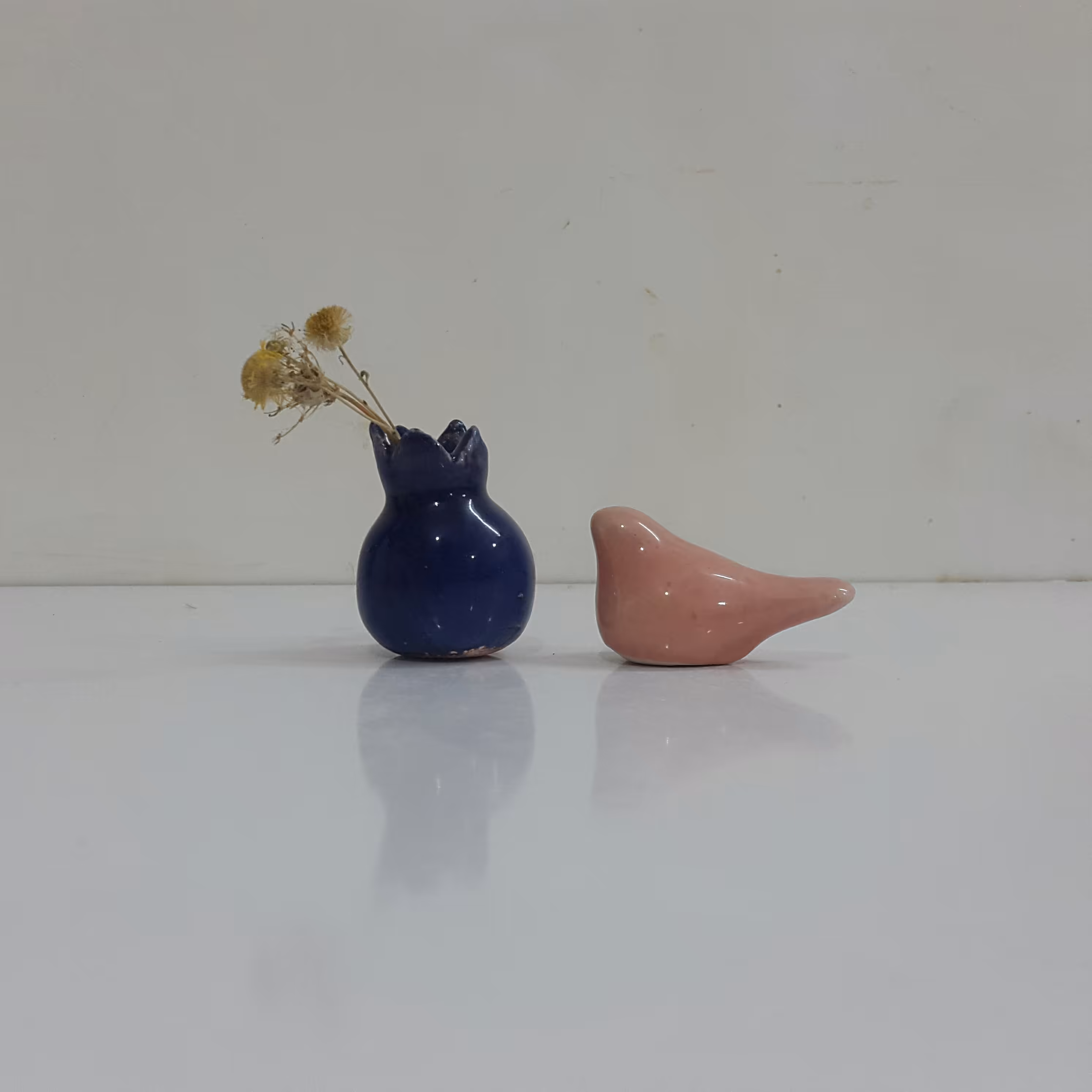 پرنده انگشتی و انارسرامیکی کد 8