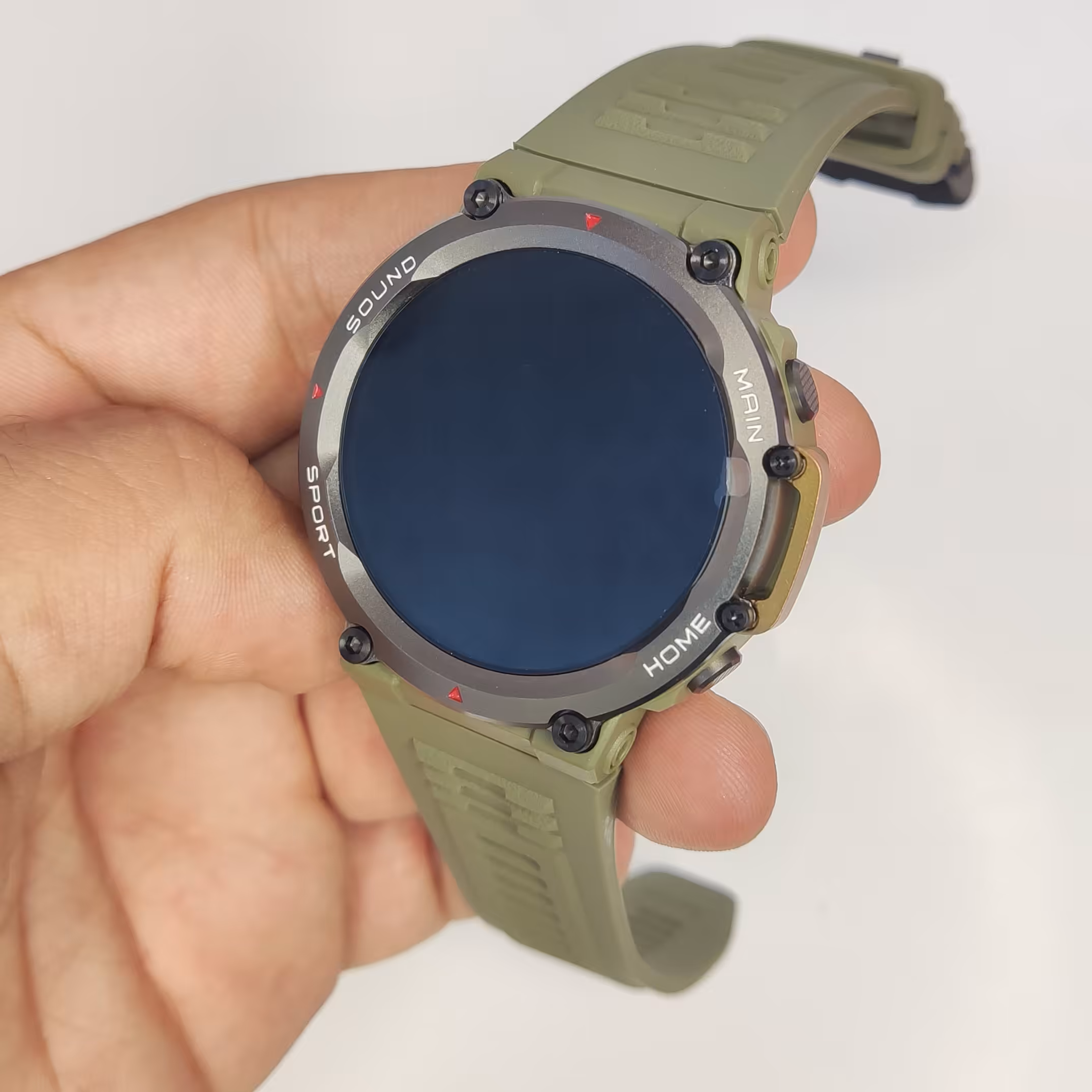 ساعت هوشمند اسپرت گرینلاین صفحه گرد ،رنگ سبز