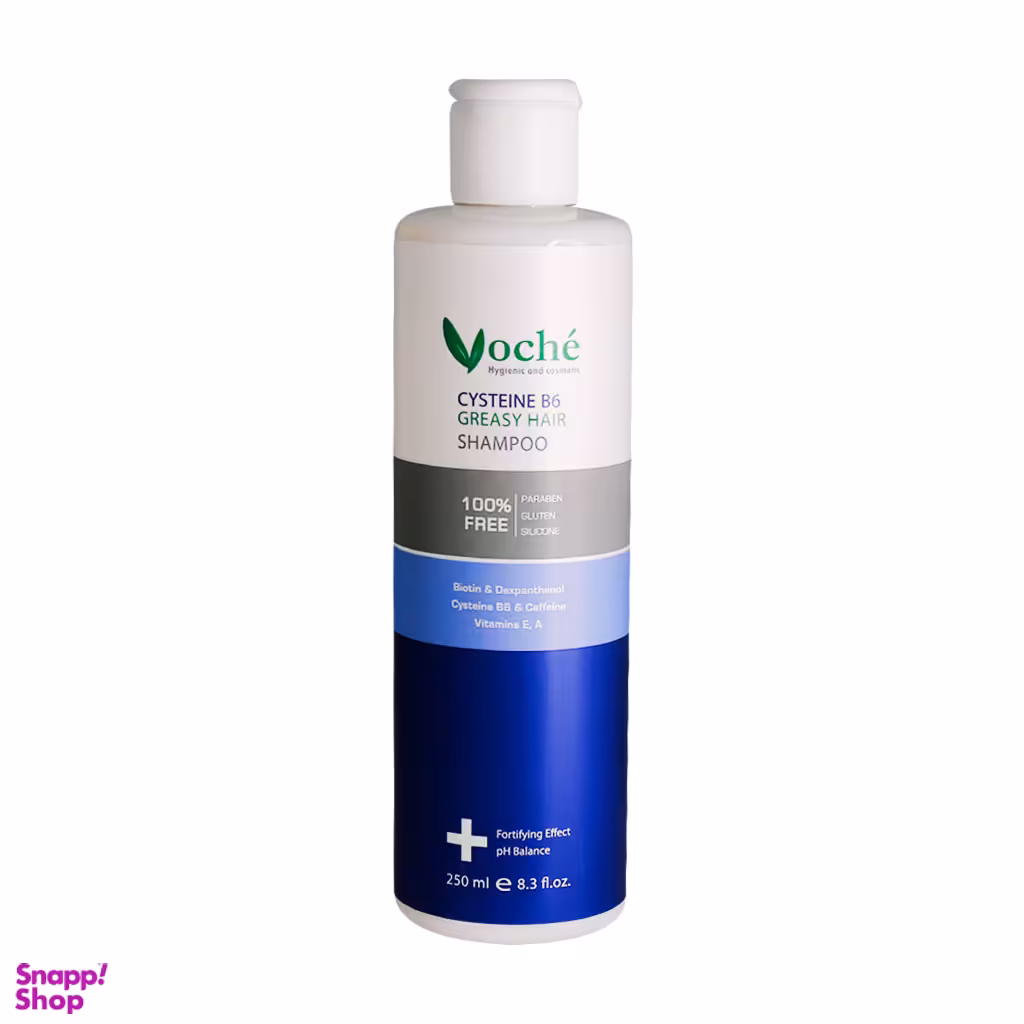 شامپو تقویت کننده وچه (Voche) حاوی سیستیین و ویتامین B6 مناسب موهای چرب حجم 250 میلی لیتر