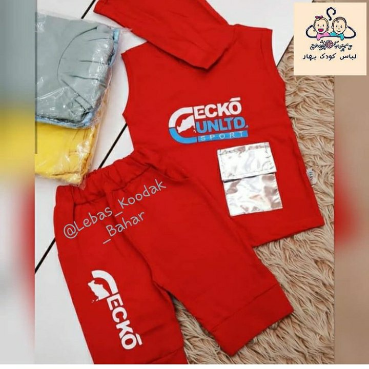 ست تاپ کلاهدار و شلوارک جنس پنبه با جیب دیسکو، سایز 40 تا 55 مناسب 15 تا 9 سال در سه رنگ زیبا