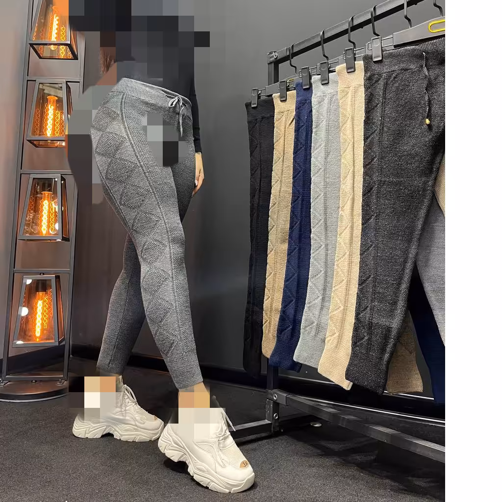 شلوار بافت ضخیم گرم بالا فری سایز 38 تا 46 ایزی شاپ آنلاین