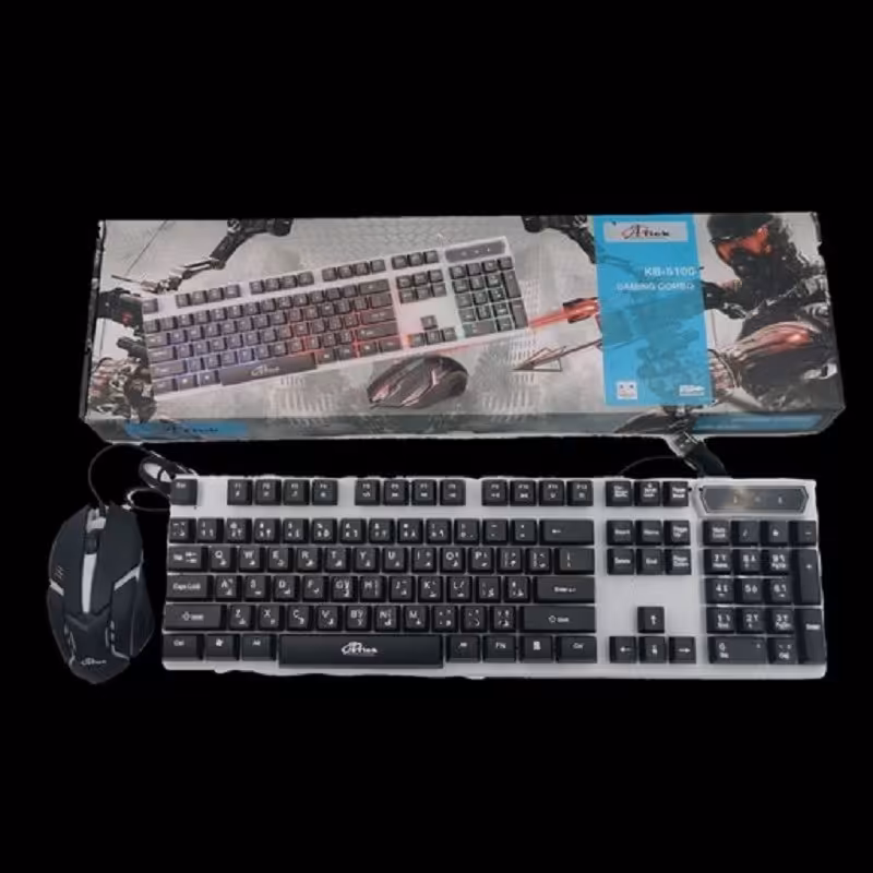 کیبورد و موس حرفه ای گیمینگ مدل KB-5100