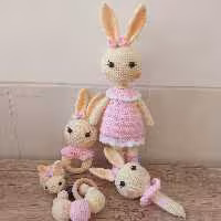 ست عروسکی جغجغه بافتنی