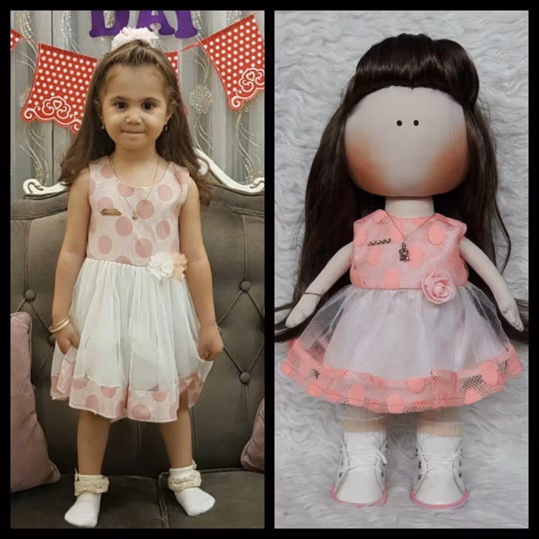 عروسک روسی دست دوز 45 سانتی (از روی عکس عزیزانتون) هدیه شیک و جدید