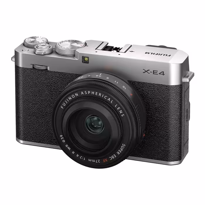 دوربین عکاسی فوجی فیلم FUJIFILM X-E4 Mirrorless Camera with 27mm Lens (Silver)
