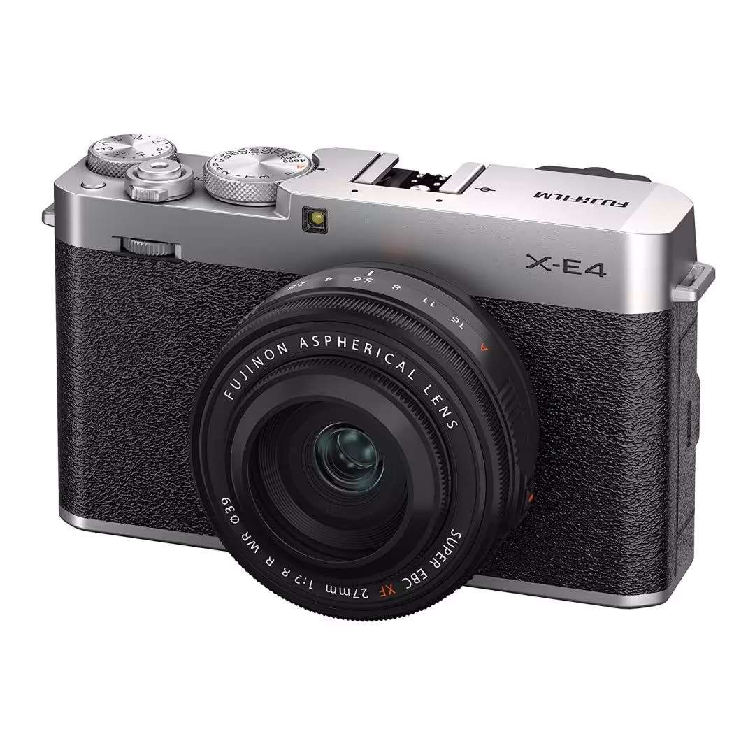 دوربین عکاسی فوجی فیلم FUJIFILM X-E4 Mirrorless Camera with 27mm Lens (Silver)