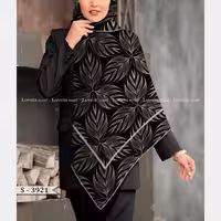 روسری نخی پاییزه لاوین پارچه نخ وال با کیفیت عالی مجلسی قواره 140 کد 3921