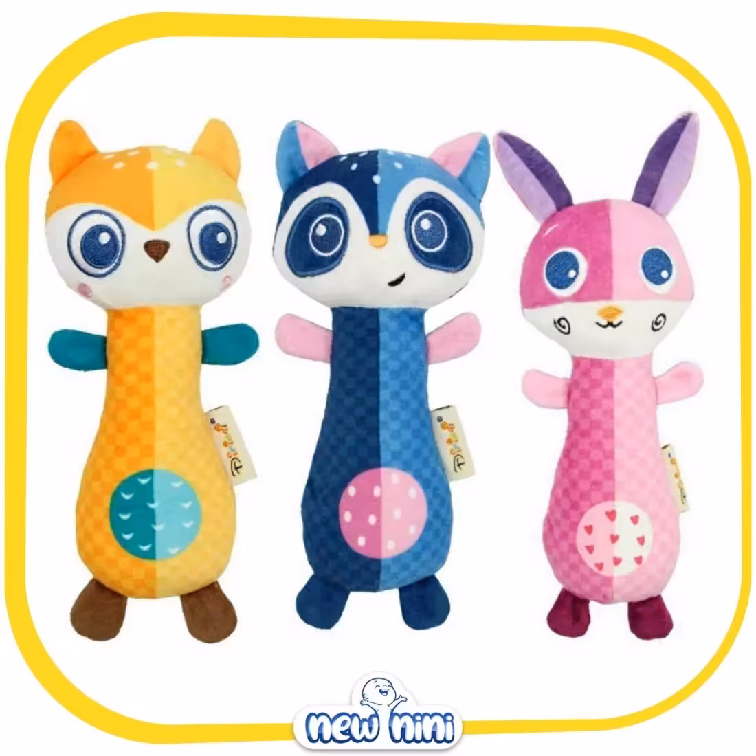 جغجغه سوسیسی عروسکی طرح حیوانات