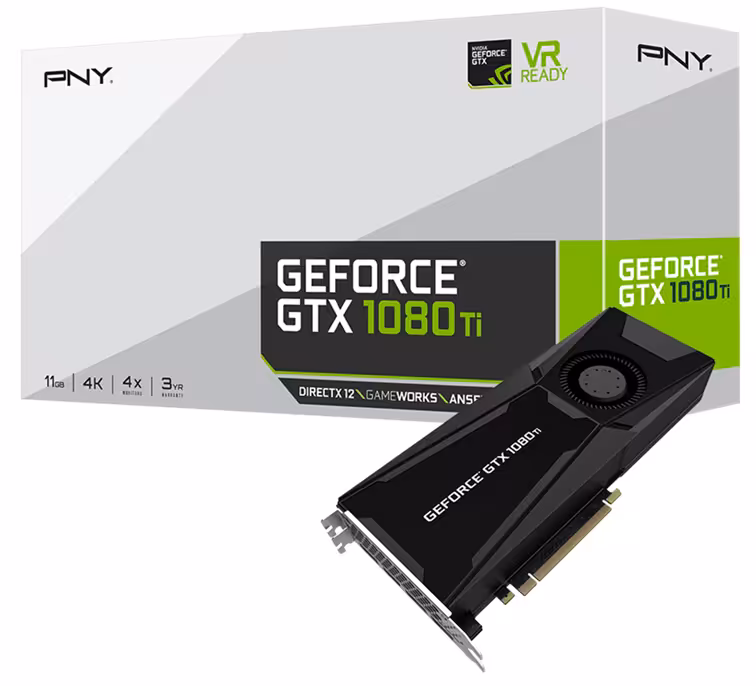 کارت گرافیک پی ان وای مدل GTX 1080 Ti Blower Edition  با حافظه 11 گیگابایت