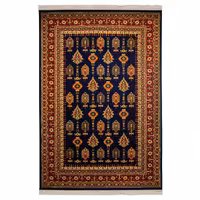 فرش ماشینی ساوین طرح سارگل زمینه سرمه ای