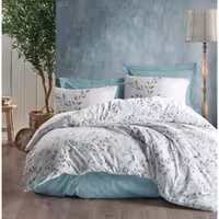 ست ملحفه کاتن باکس مدل Mode line Lendell Mint دو نفره 4 تکه