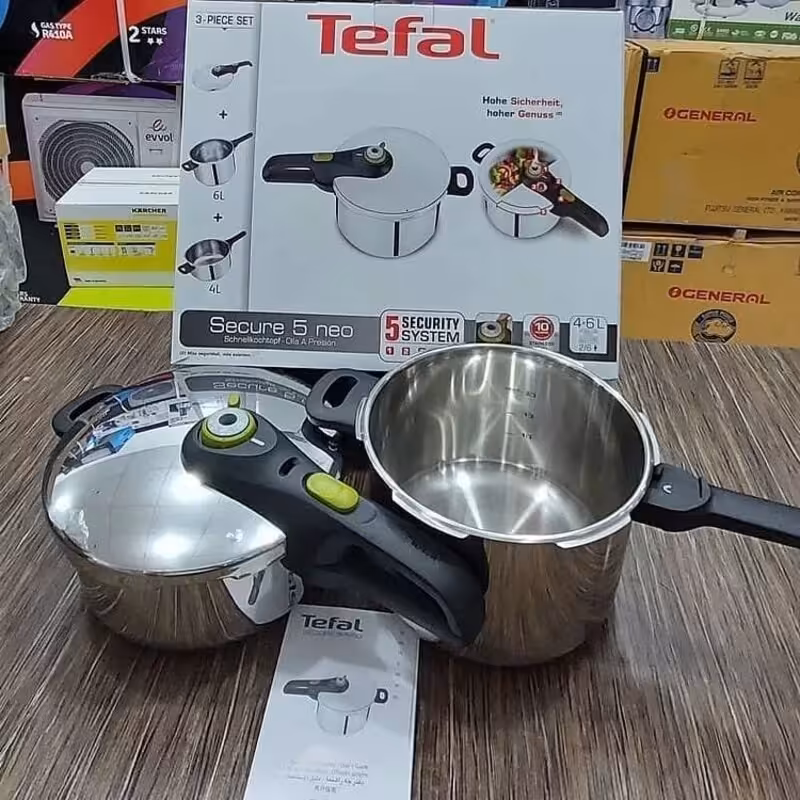 زودپز دوقلو 4 و 6 لیتری تفال SECURE 5 NEO(کد2)