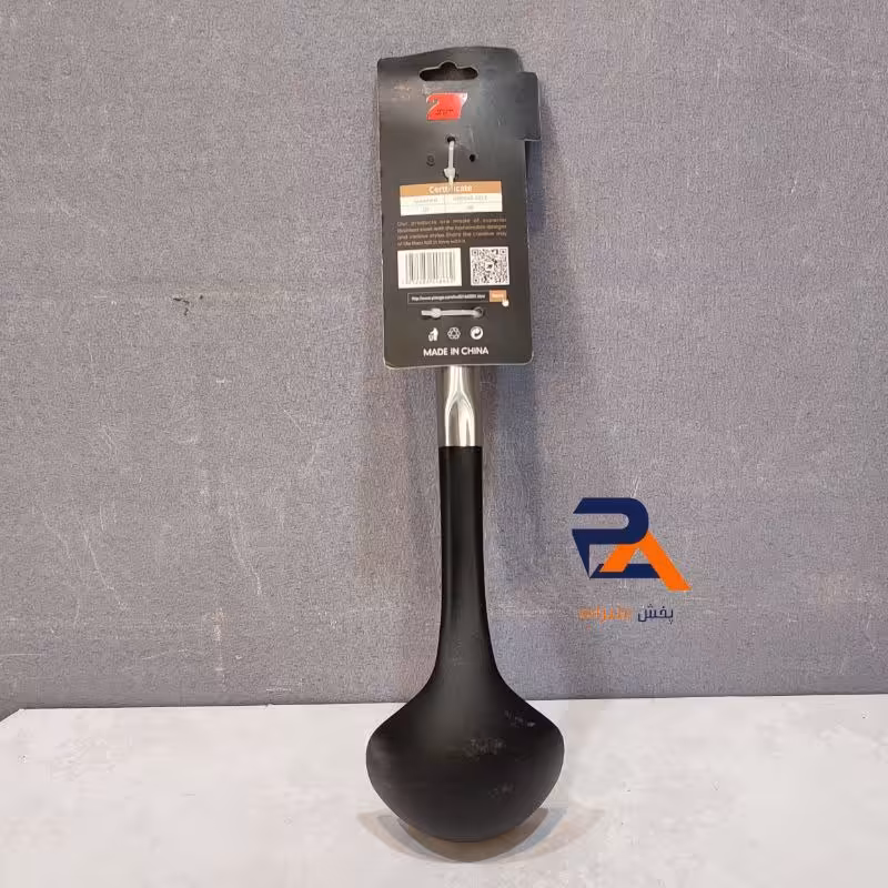 ملاقه پلاستیکی نسوز دارای دسته طرح استیل تهیه شده از بهترین مواد اولیه 