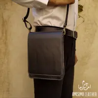 کیف دوشی کراسبادی چرم طبیعی امیسیما کد D-116 (مشکی )