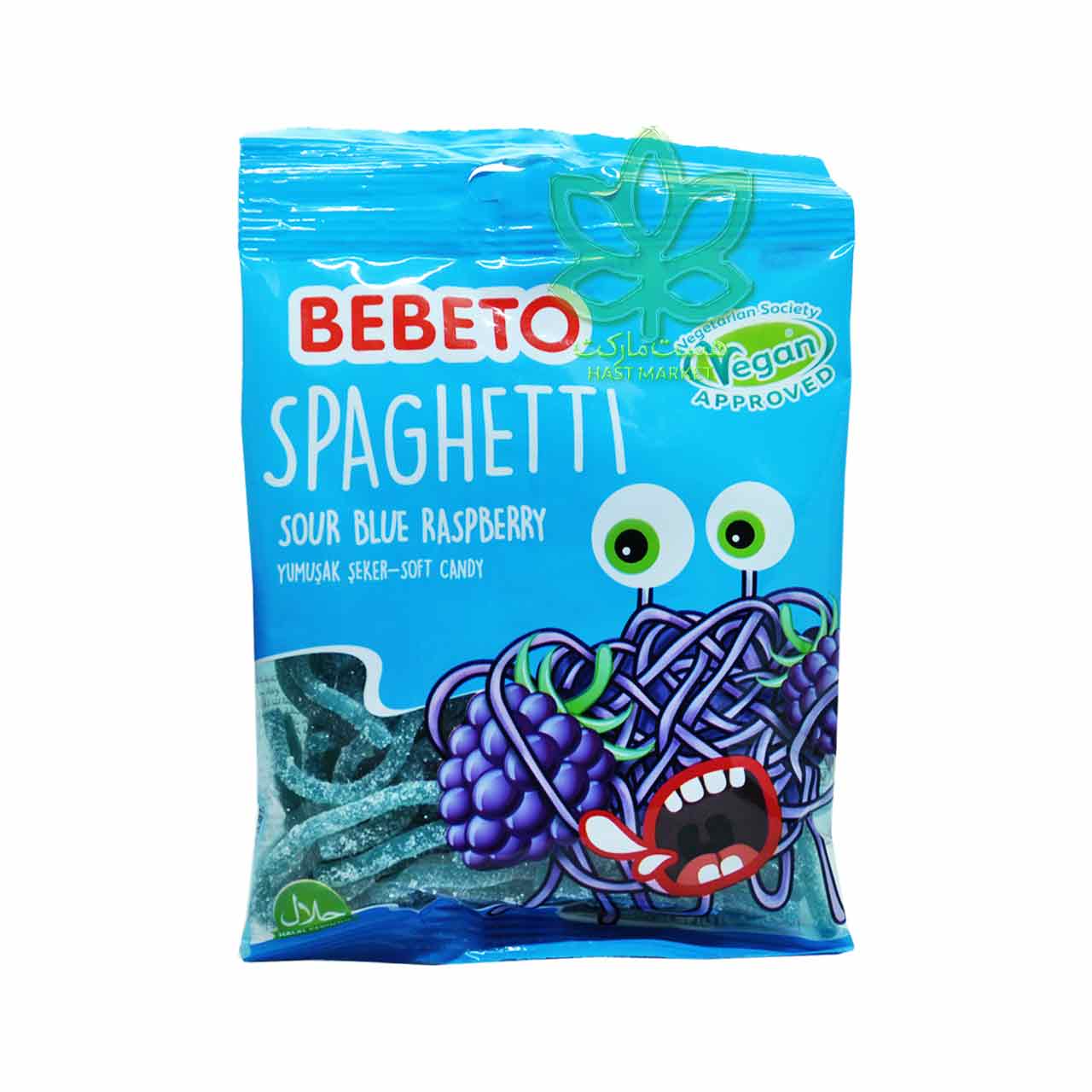 پاستیل ببتو وگان بلورزبری ترش 80 گرم - bebeto