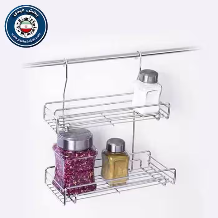جا ادویه دو طبقه تمام استیل کابینتی