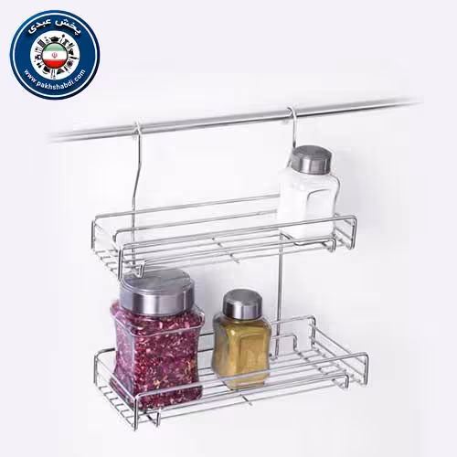 جا ادویه دو طبقه تمام استیل کابینتی