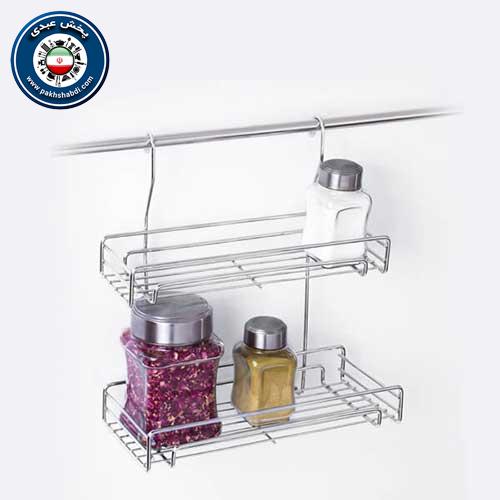 جا ادویه دو طبقه تمام استیل کابینتی