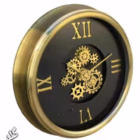 ساعت دیواری فلزی (طلایی و نقره ای)
