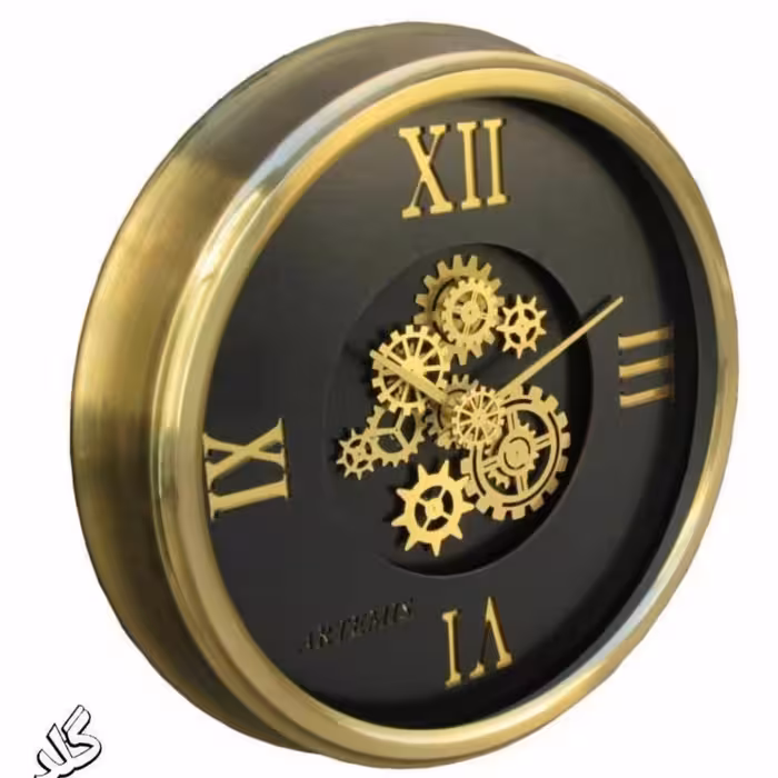 ساعت دیواری فلزی (طلایی و نقره ای)