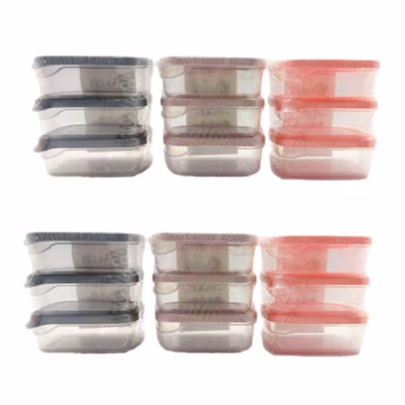 ظرف نگهدارنده درب دار مدل مستطیل مجموعه 3 عددی