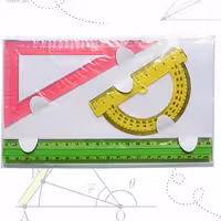 ست خط کش - نقاله - گونیا ژله ای