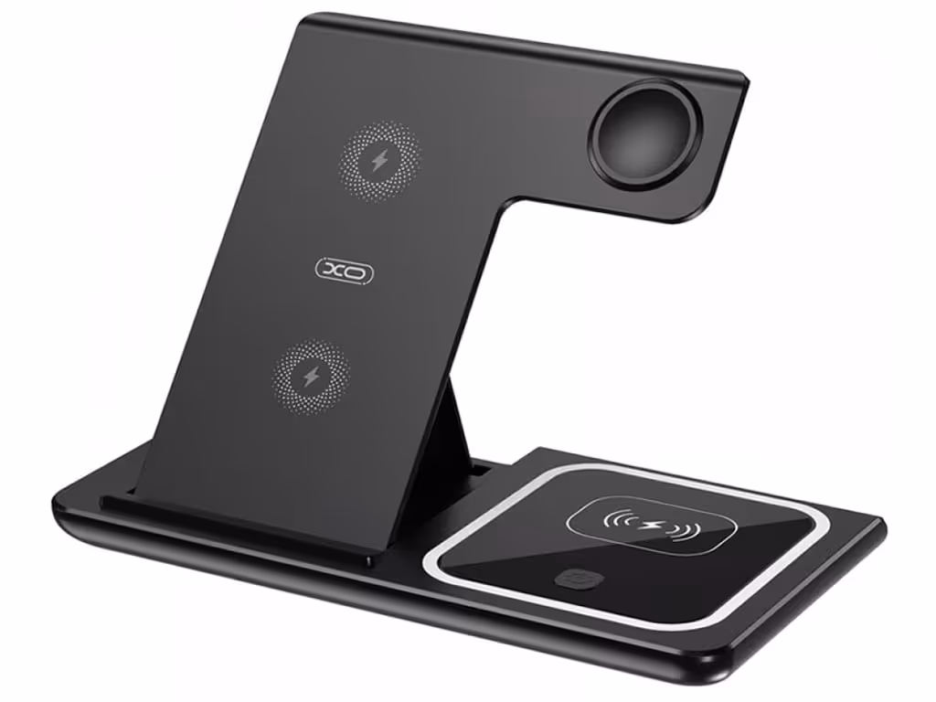شارژر بی‌ سیم سه منظوره 15 وات ایکس‌او XO 15W Wireless Charger (Watch   Phone   Earphone) WX023