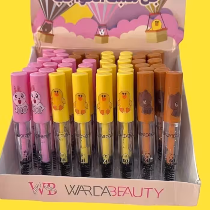 ژل مژه عروسکی طرح میشا و کوشا و جوجه