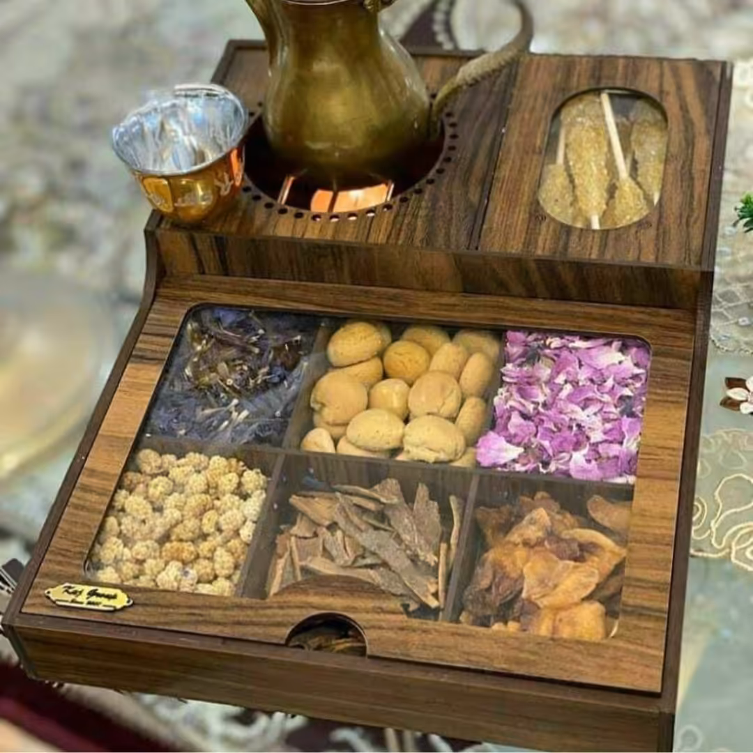 جعبه تی بگ یا تی باکس مستطیل  مخصوص چای و دمنوش  پذیرایی در پلاسکو دهقان 