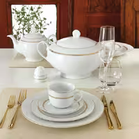 سرویس چینی زرین طرح هدیه طلایی 102 پارچه