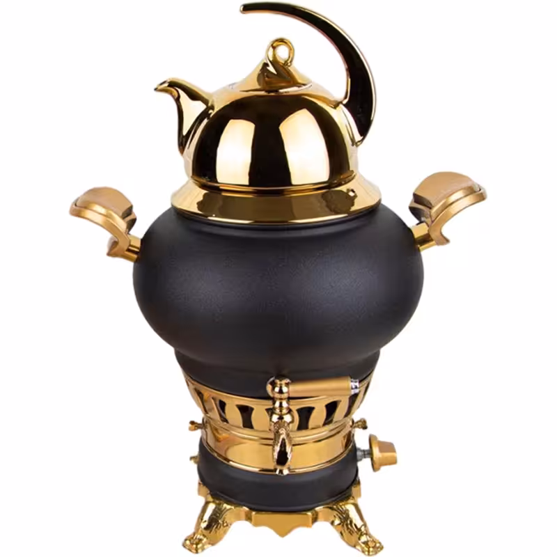 سماور گازی کروپ ست مدل ساحر رنگی کد 1028 با قوری