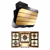 ست هود و گاز درخشان مدل  پارالل طلایی