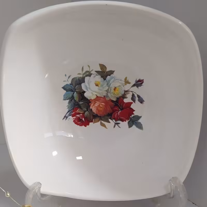 کاسه ماست خوری طرح گل سرخ (تک)