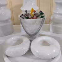 جاشمعی سنگ سفید ازنا طرح دونات