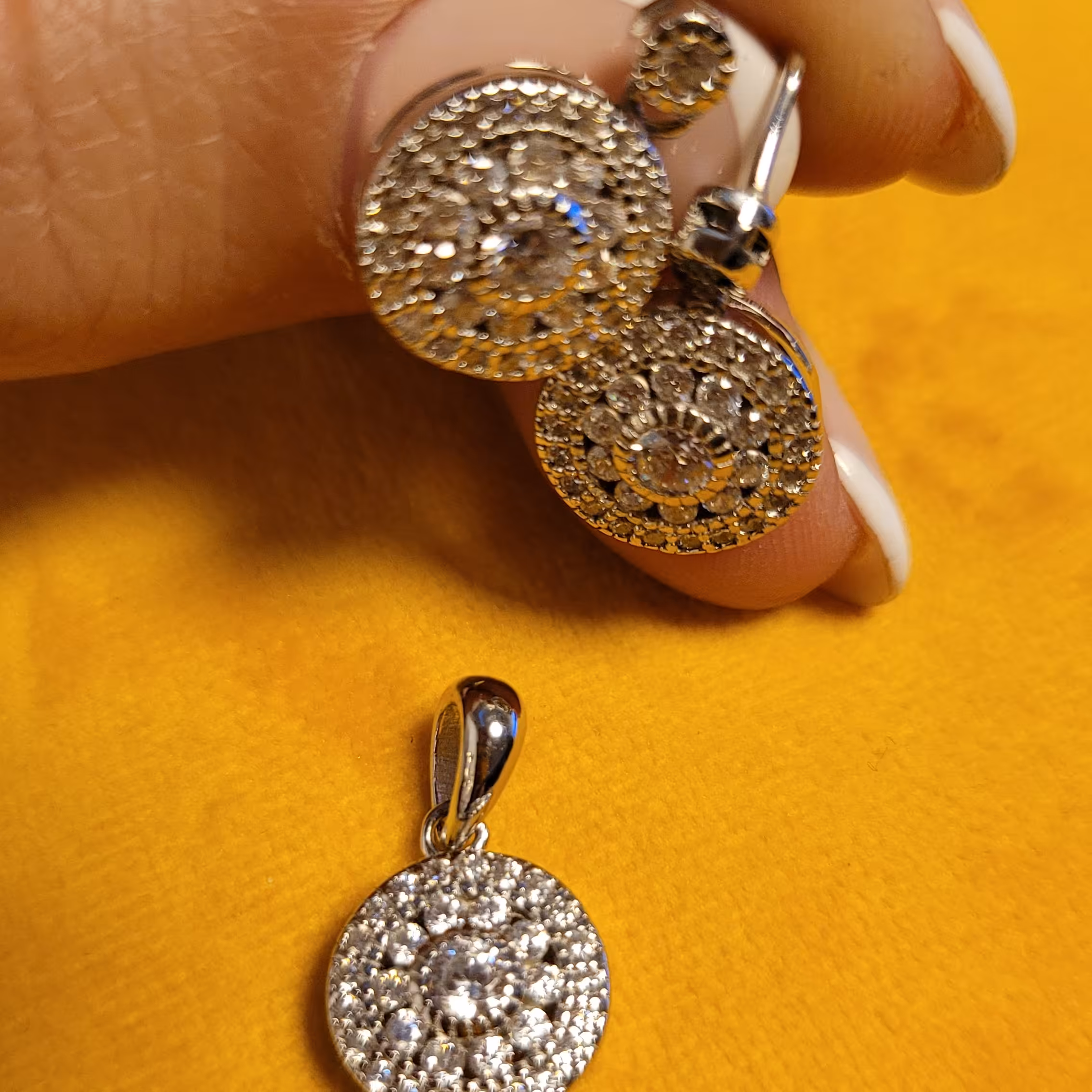 نیم ست جواهر نقره         