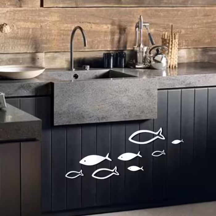 آینه تزیینی طرح ماهی8تیکه