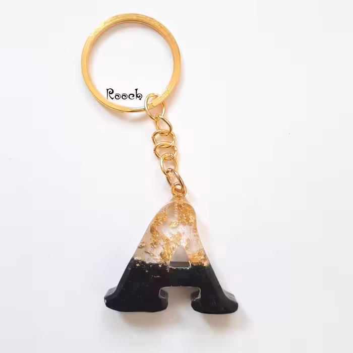 جاکلیدی رزینی حروف انگلیسی. قابل سفارش در هر رنگ و طرح و مدل