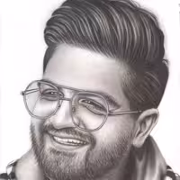 طراحی چهره سایز آ3 تکنیک سیاه قلم