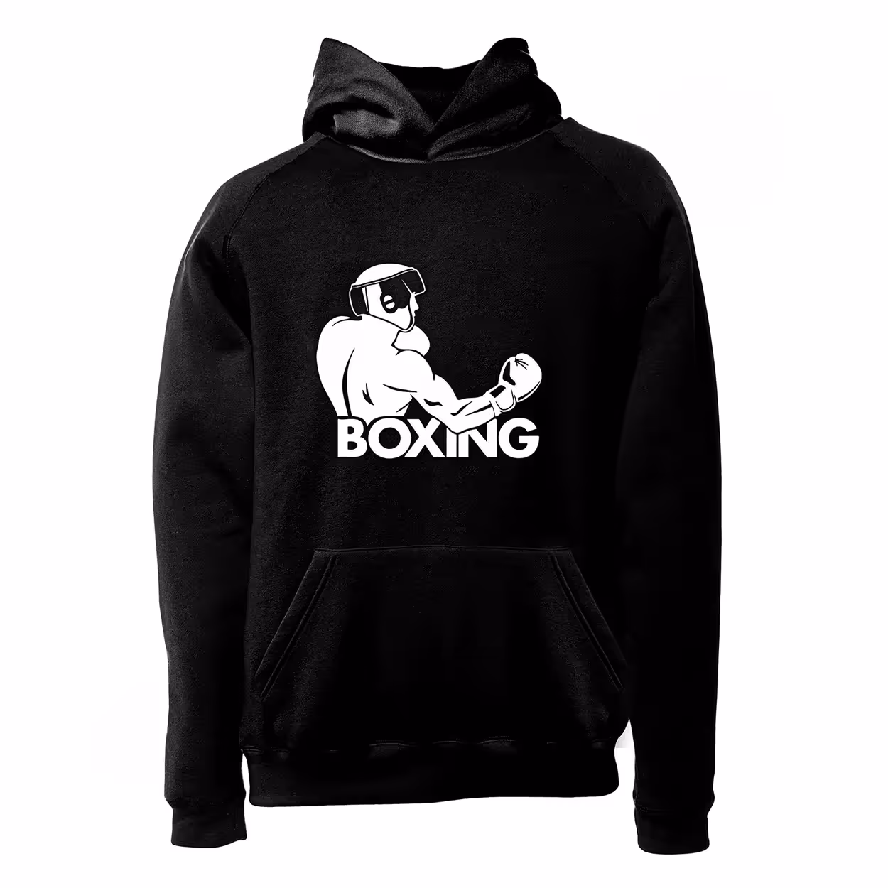 هودی ورزشی بوکس فشن لاین BOX 01 | مشکی/سفید